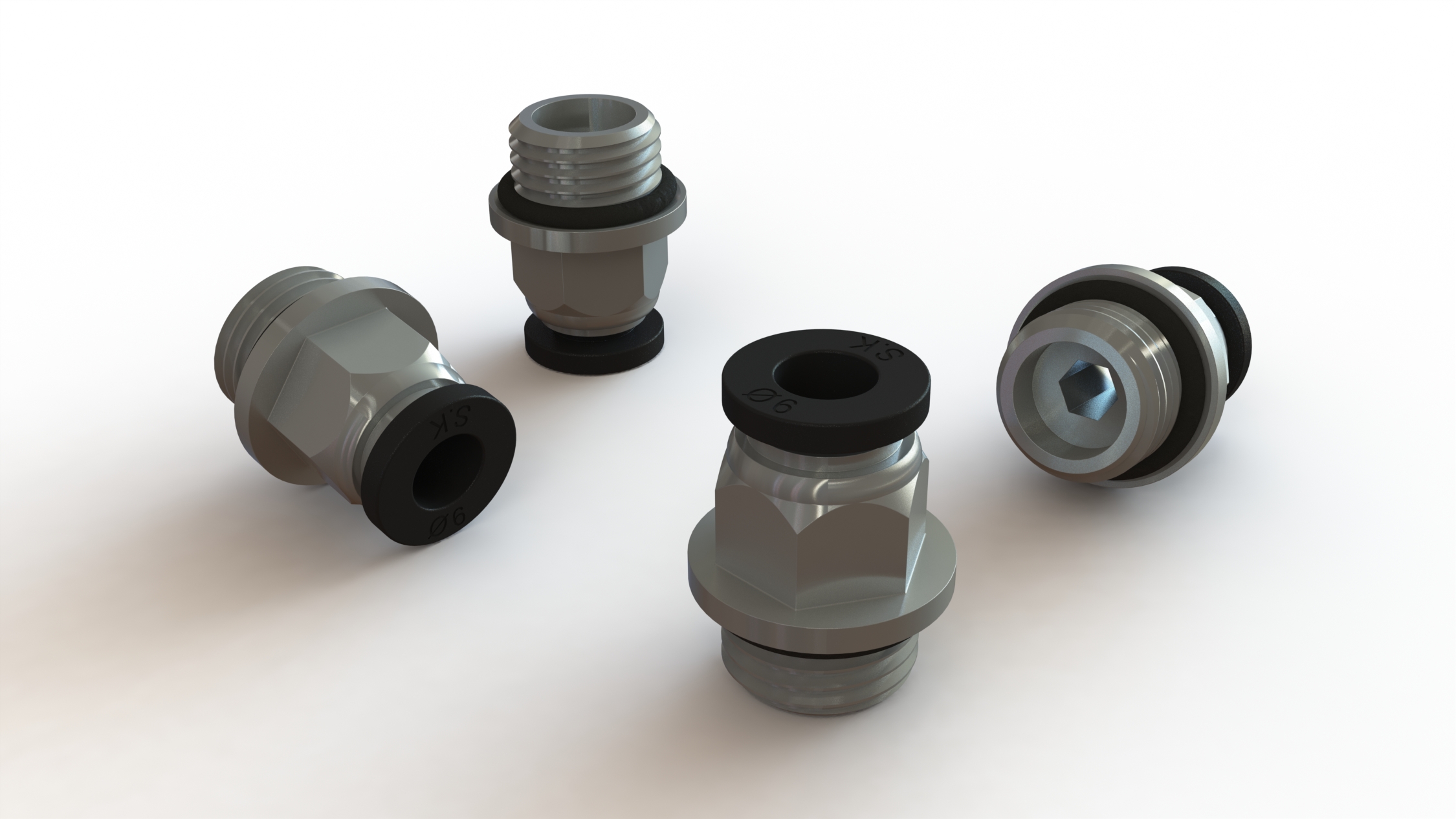 直通接头气管快插接头连接器RETO P TUBO 6MM (MACHO BSP 1-4-19)
